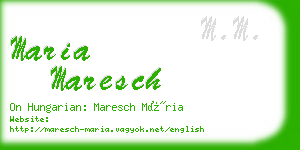 maria maresch business card